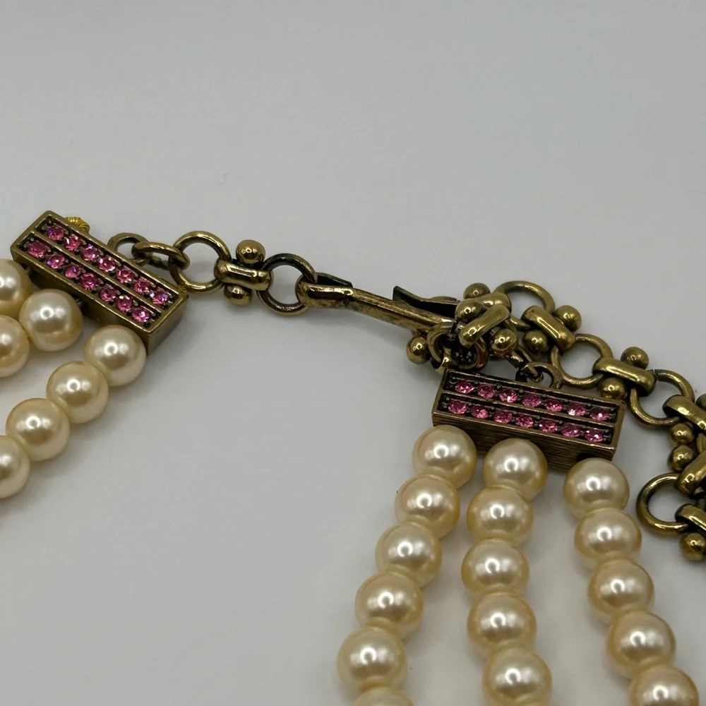 Heidi Daus Divine Miss Daisy swarovski crystal faux pearl necklace and earrings - Picture 9 of 12